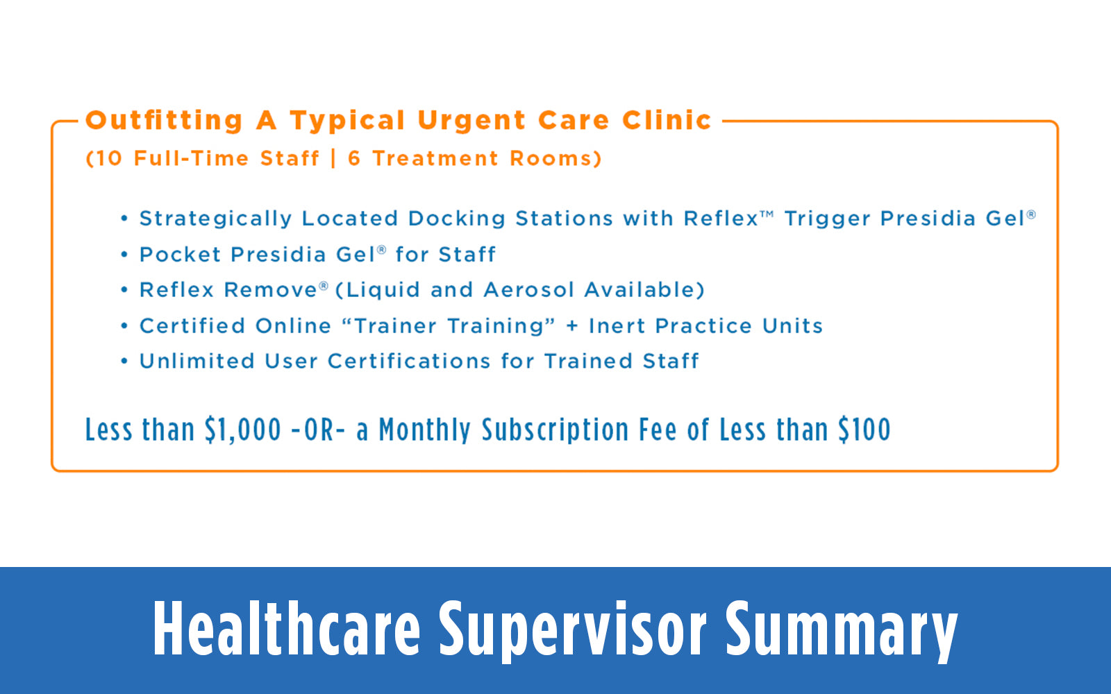New Healthcare Supervisor Summary
